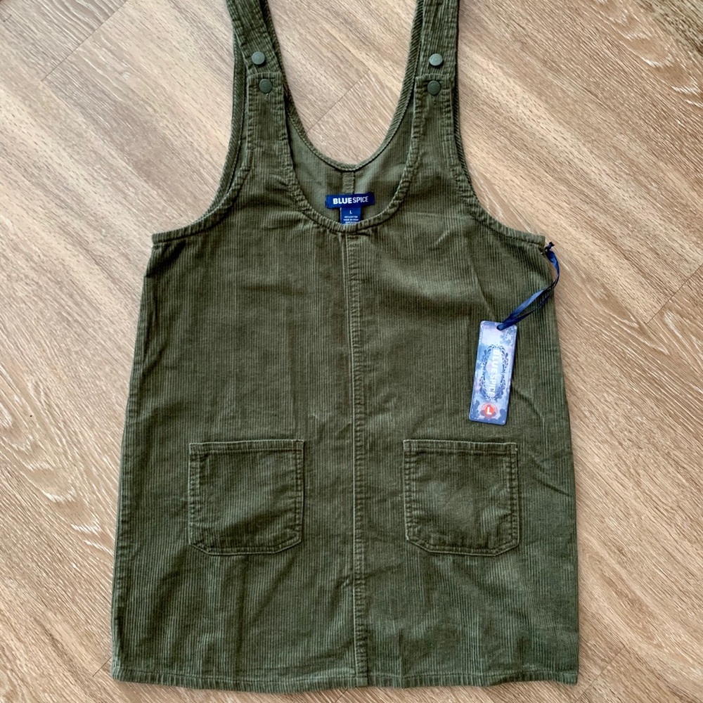 Corduroy overall skirt